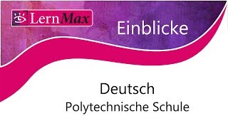 LernMax Einblicke  Deutsch für die Polytechnische Schule [upl. by Assiluj]