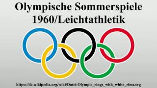 Olympische Sommerspiele 1960Leichtathletik [upl. by Ahsenrac]