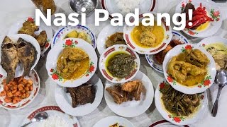 Nasi Padang  AMAZING Indonesian Food  Beef Rendang and Gulai Otak [upl. by Ruiz292]