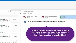 SỬA LỖI KHÔNG PREVIEW ĐƯỢC FILE EXCEL TRÊN OUTLOOK OFFICE 2016 [upl. by Ariel]