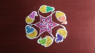 7x4 கலர் கோழி குஞ்சு முட்டை மற்றும் மார்கழி மாத கோலம்  7x4 Color chicken chick Kolam kolam [upl. by Sumner]