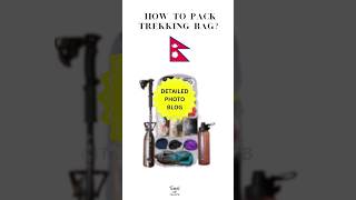 Packing trekking bag in 60 secs  nepal travel bagpack trekking howto [upl. by Anavlys]