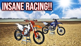 KTM 112 VS FACTORY YZ250 RACING ON STRAIGHT RHYTHM INSANE BATTLES [upl. by Pantin]