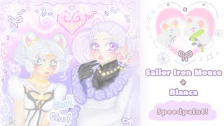 ✩˚⋆☾ 🐭 Sailor Iron Mouse and Blanca  Speedpaint [upl. by Sackey]