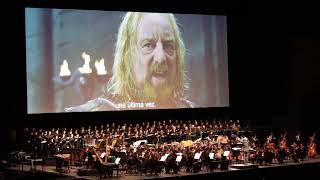 Forth Eorlingas  LOTR Two Towers Live orchestra Barcelona 15423 [upl. by Trstram301]