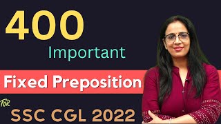 400 Important Fixed Preposition For SSC CGL 2022  Questions  English With Rani Maam [upl. by Libove848]