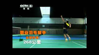 Badminton Jump Smash Technique with slow motion CCTV [upl. by Atinuahs]