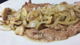 COCINAR BISTEC DE RES CON CHAMPIÑONES FACIL Y SENCILLO [upl. by Ennairrac]