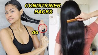 CONDITIONER HACKS amp TIPS THAT WILL SAVE YOUR HAIR  How to use conditioner for smooth healthy hair [upl. by Htrap]