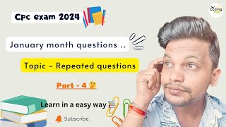 CPC exam 2024 ll January month questions ll Part  4 cpcexam aapc cpc cpt medicalcoding icd [upl. by Ilse16]