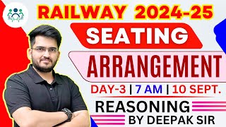 NTPC 2024 REASONING  SEATING ARRANGEMENT 3 REASONING BY DEEPAK SIR ntpc rrbntpc rrbntpc rrb [upl. by Elisabet255]