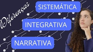 Diferenças entre revisão sistemática integrativa e narrativa [upl. by Aisela]