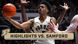 Samford at Purdue  Highlights  Big Ten Basketball  Nov 6 2023 [upl. by Eelydnarb]