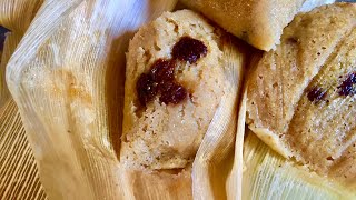 TAMALES DULCES CON PASAS Y CANELApaso a paso [upl. by Nnasus636]