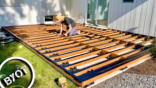 How To Build A Low Profile Deck Patio Part 1 of 2 [upl. by Joellen]