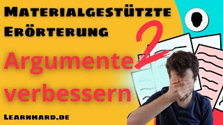 Materialgestütze Erörterung  Argument verbessern  typische Fehler [upl. by Attenohs]