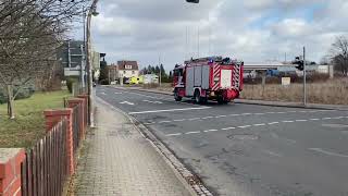 Einsatzfahrt der Feuerwehr KamenzWiesa und KamenzStadt sowie Polizei und Rettungsdienst zur BMA [upl. by Farrand]