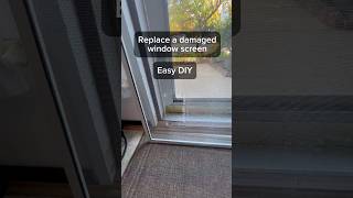 Replace a damaged window screen mesh  Easy DIY diyhomeimprovement diyhomerepair [upl. by Lowrie]