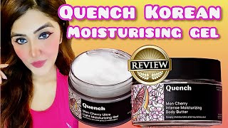 Quench Botanics Korean Skincare Mon Cherry Ultra Light Moisturizing Gel  Quench Product Review [upl. by Clevey]