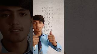 25 ka table😝 👌maths tablelearningtrick mathematics [upl. by Nilyram]