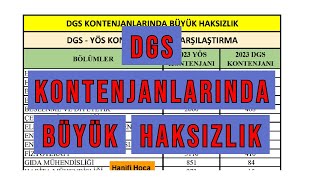 DGS KONTENJANLARINDA BÜYÜK HAKSIZLIK  DGS YÖS KARŞILAŞTIRMA  DGS 2024 dgs2024 [upl. by Gloriana871]