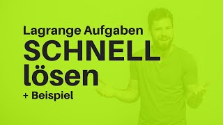 Lagrange Verfahren Determinantenmethode  Lagrangeaufgaben am schnellsten lösen  2 Beispiele [upl. by Tnirb]