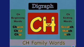 Digraph CH Sound  CH Beginning and Ending Words  Phonics english phonics [upl. by Omora]