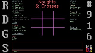 Random DOS Game Show 916 Noughts amp Crosses 2005 [upl. by Atiuqnahs]