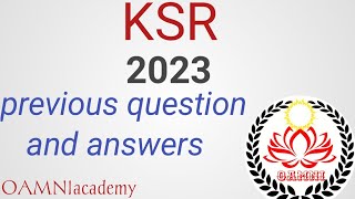 2023 january KSR lower question and answers  trending class Department al test classOAMNI academy [upl. by Onek766]