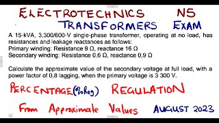 Electrotechnics N5 Voltage Regulation November 2023 mathszoneafricanmotives mathswithadmirelightone [upl. by Drahnreb88]