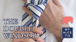 How to Tie a Tie The BEST Video to Tie a Double Windsor Knot slowbeginner [upl. by Derraj]