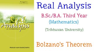 Bolzanos Theorem  Real Analysis  BScBA Mathematics Third Year TU [upl. by Eeslek]