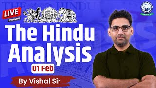 The Hindu Analysis  The Hindu Analysis for All Banking Exams  1 February  By Vishal Sir kgs [upl. by Yaakov51]