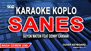 GuyonWaton x Denny Caknan  Sanes Karaoke Lirik Tanpa Vokal Nada Wanita [upl. by Haya]