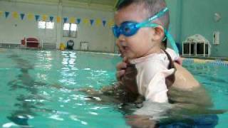 16 month baby swimming [upl. by Narrat]