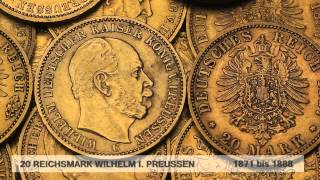 Goldmünze Wilhelm I  20 Reichsmark [upl. by Jeuz]