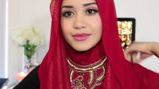 Hijab Tutorial  Easy Way to Wear Necklace [upl. by Lauryn]