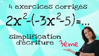 Comment réduire une expression littérale 4 exercices corrigés Mathématiques collège 3ème [upl. by Eema]