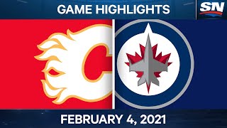 NHL Game Highlights  Flames vs Jets  Feb 4 2021 [upl. by Tail]