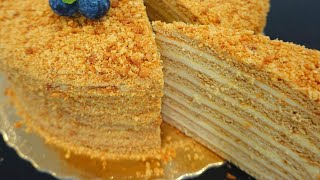 Fantástica tarta rusa de miel Medovik  Russian honey cake [upl. by Matejka504]