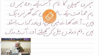 Paragraph writing  میری سہیلی  Zainematics Urdu [upl. by Nanerb395]