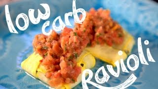 Low Carb Ravioli  Cheap Clean Eats [upl. by Ahsirtak]