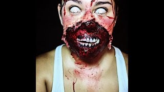 Fx Zombie  ripped mouth makeup [upl. by Ragouzis]