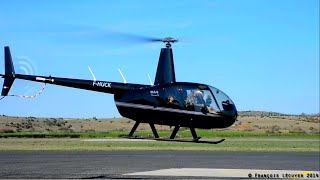 Robinson R44 FHUCK takeoff at MillauLarzac LFCM [upl. by Annaili]