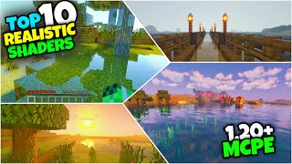 🔥 TOP 10 ULTRA REALISTIC SHADERS FOR MCPE 120  MEDIAFIRE LINK 🌟 [upl. by Hanikehs]