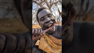 What a delicious breakfast 😋😍 See how Hadza cooks their favorite meal middle of nowhere ‼️food [upl. by Hcirdeirf]