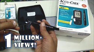 How to use Accu Chek Active Blood Glucose Monitoring system  Accu Chek Demonstration [upl. by Leicester]