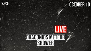 Live  Draconids Meteor Shower 2023  October 10 [upl. by Ahselyt]