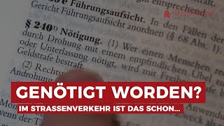 Nötigung im Straßenverkehr Welche Strafe droht mir als Beschuldigter Frag einen Verkehrsanwalt [upl. by Kristoffer]