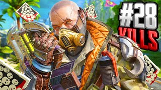 INSANE Caustic 28 KILLS and 4800 Damage Apex Legends Gameplay Season 20 [upl. by Goggin]